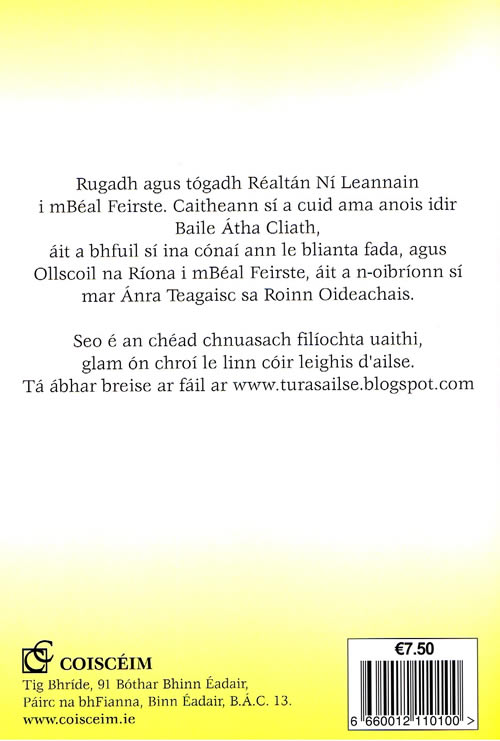 Turas Ailse Réaltán Ní Leannáin Dánta Filíocht Poetry Irish Poems