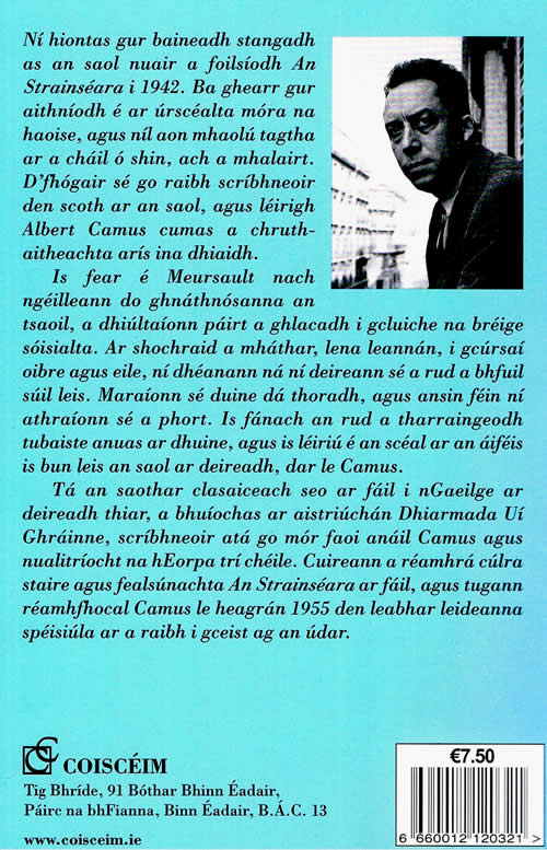 An Strainseara l'Etranger The Stranger Albert Camus leagan Gaeilge le Diarmuid O Grainne