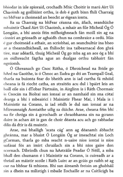 Sliocht as Tinte Cnámh ar Lasadh Pádraig G Ó Laighin 1798